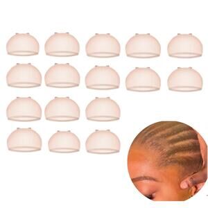 HD Wig Caps 16pcs Ultra Thin Invisible Lace Front Wig Cap Sheer (8pks / 16 pcs)